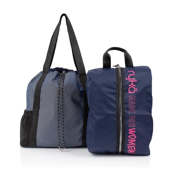 NWT Ryka Womens Venture Durable Nylon Drawstring Hiking Backpack Blue $90 FLG202 - Picture 3 of 5